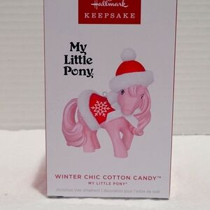 Winter Chic Cotton Candy My Little Pony Hallmark 2024 Ornament NIB